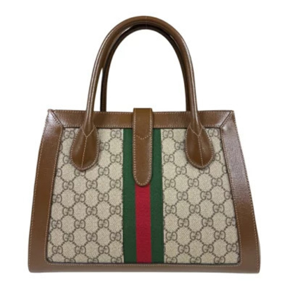 Gucci Tote Jackie Shoulder Bag GG Supreme Canvas Brown - Picture 3 of 8